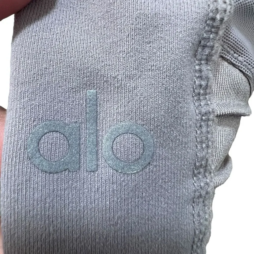 Alo Full Length Light Gray Activewear Workout Leggings Womens Extra Small Yoga‎